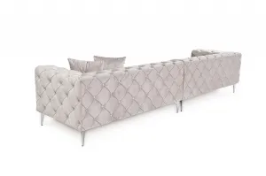 Hanah Home Čtyřmístná pohovka Como 344 cm šedá