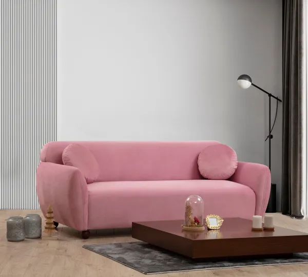 Hanah Home Třímístná pohovka Eddy 223 cm růžová