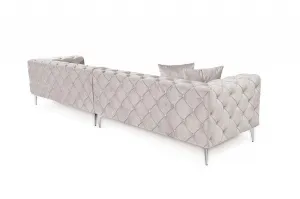 Hanah Home Čtyřmístná pohovka Como 344 cm šedá
