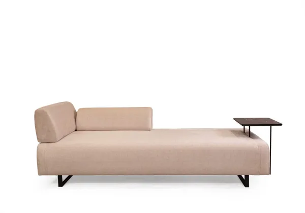 Hanah Home Třímístná pohovka Infinity 220 cm se stolkem béžová