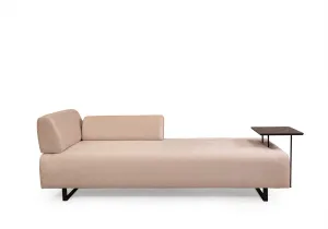 Hanah Home Třímístná pohovka Infinity 220 cm se stolkem béžová