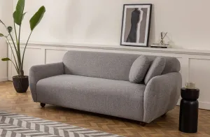 Hanah Home Třímístná pohovka Eddy 223 cm světle šedá