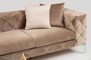Hanah Home Čtyřmístná pohovka Como 344 cm tmavě krémová