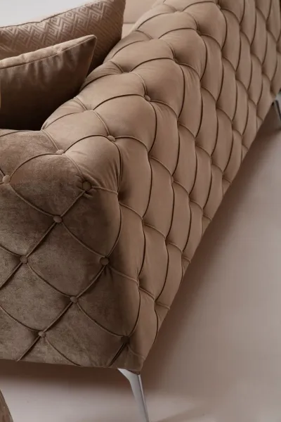 Hanah Home Čtyřmístná pohovka Como 344 cm tmavě krémová