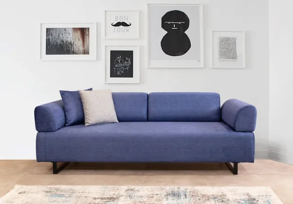 Hanah Home Třímístná pohovka Infinity 220 cm modrá