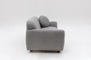 Hanah Home Třímístná pohovka Eddy 223 cm světle šedá