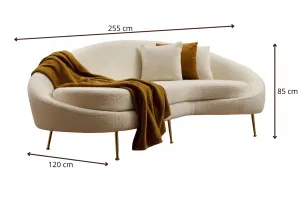 Trojmiestna pohovka Eses - Cream Bouclett