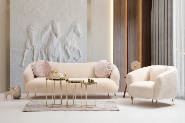 Kreslo ušiak Istiridye - Beige