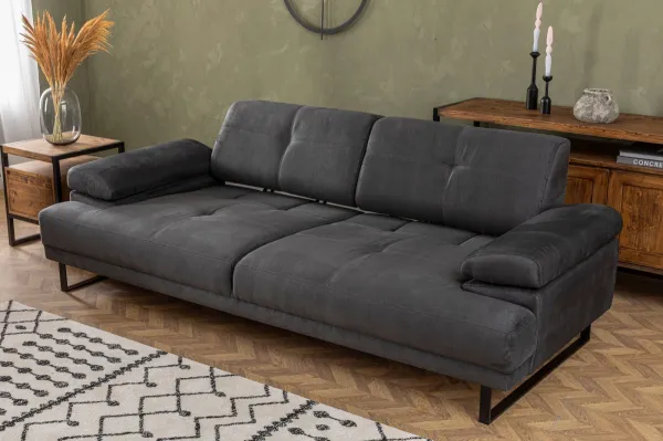 Hanah Home Třímístná pohovka Mustang 239 cm antracitová