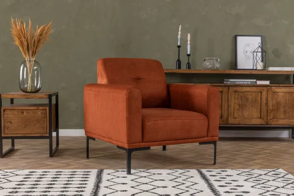 Hanah Home Křeslo Mustang oranžové