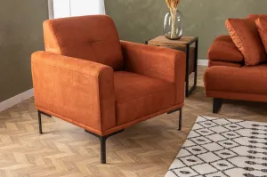 Hanah Home Křeslo Mustang oranžové
