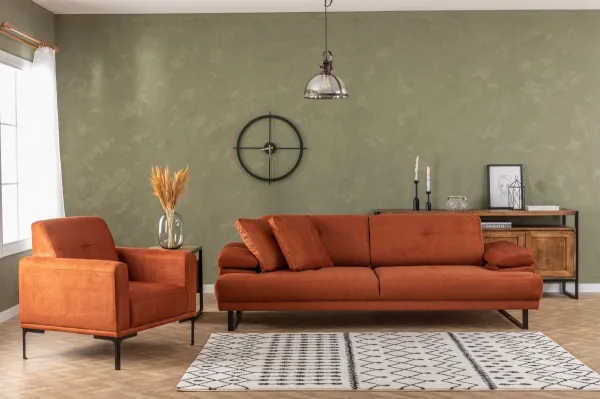Hanah Home Křeslo Mustang oranžové