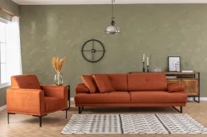 Hanah Home Křeslo Mustang oranžové