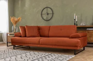 Hanah Home Třímístná pohovka Mustang 239 cm oranžová