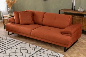 Hanah Home Třímístná pohovka Mustang 239 cm oranžová