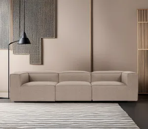 Hanah Home Třímístná pohovka Fora 296 cm hnědá
