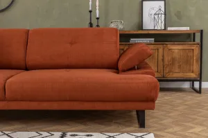 Hanah Home Třímístná pohovka Mustang 239 cm oranžová