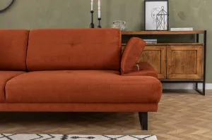 Hanah Home Třímístná pohovka Mustang 239 cm oranžová