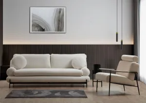 Hanah Home Třímístná pohovka Livorno 230 cm bílá