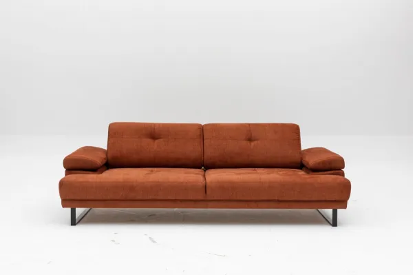 Hanah Home Třímístná pohovka Mustang 239 cm oranžová