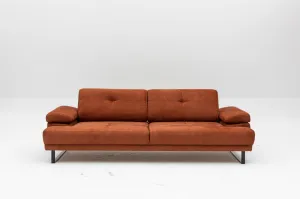 Hanah Home Třímístná pohovka Mustang 239 cm oranžová