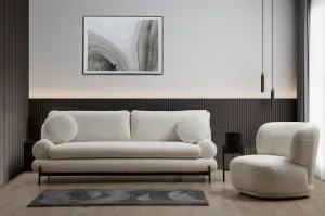 Hanah Home Třímístná pohovka Livorno 230 cm bílá