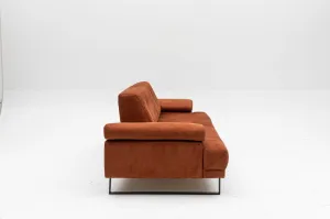 Hanah Home Třímístná pohovka Mustang 239 cm oranžová