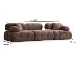 Hanah Home Modulová pohovka Doblo I 315 cm hnědá