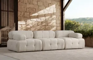 Trojmiestna pohovka Doblo 3 Seater ( L1-O1-1R) - Cream Bouclette