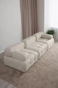 Trojmiestna pohovka Doblo 3 Seater ( L1-O1-1R) - Cream Bouclette