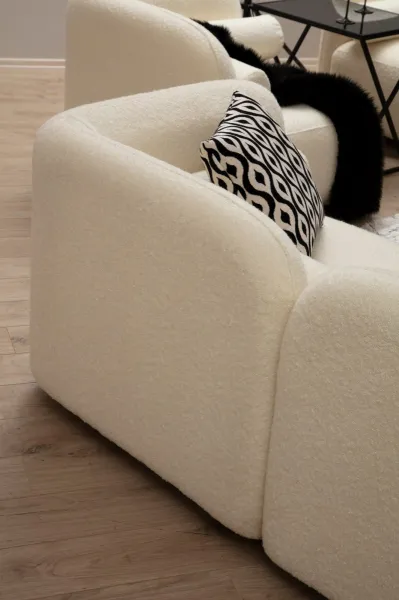 Dvojmiestna pohovka Victoria Bouclette - Cream