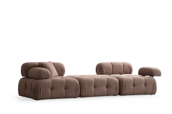 Trojmiestna pohovka Doblo 3 Seater ( L1-Pouffe-1R) - Cappucino