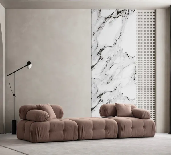 Trojmiestna pohovka Doblo 3 Seater ( L1-Pouffe-1R) - Cappucino