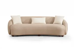 Hanah Home Třímístná pohovka Napoli 230 cm cappuccino