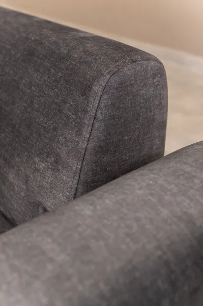 Hanah Home Třímístná pohovka Infinity 220 cm se stolkem antracitová