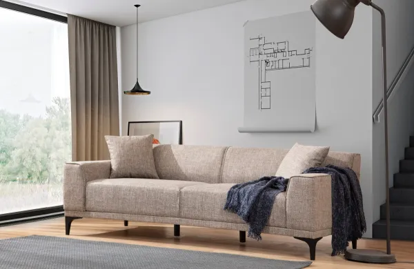 Hanah Home Třímístná pohovka Petra 212 cm béžová