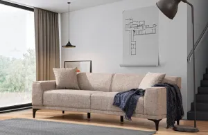 Hanah Home Třímístná pohovka Petra 212 cm béžová