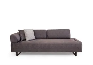 Hanah Home Třímístná pohovka Infinity 220 cm se stolkem antracitová