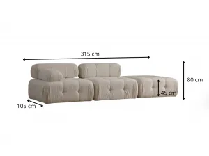 Hanah Home Modulová pohovka Doblo III 315 cm krémová