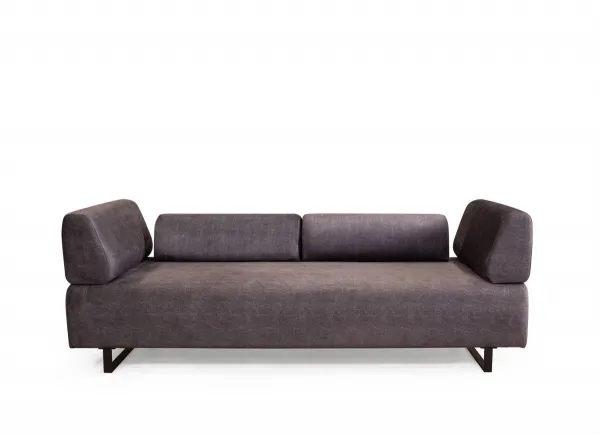 Hanah Home Třímístná pohovka Infinity 220 cm se stolkem antracitová