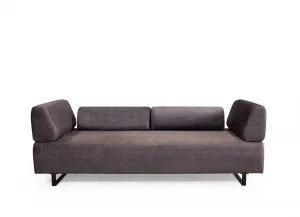 Hanah Home Třímístná pohovka Infinity 220 cm se stolkem antracitová