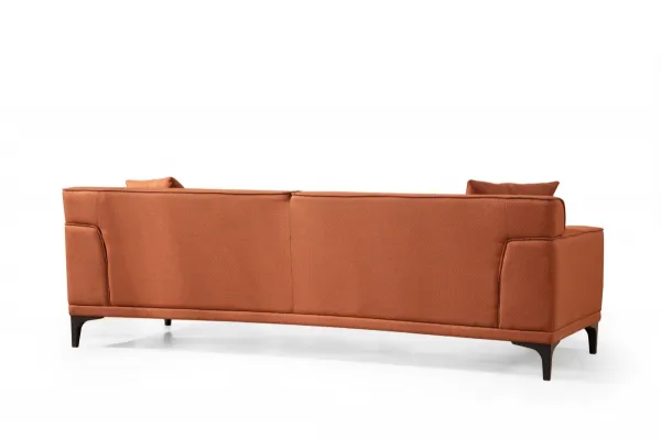Hanah Home Třímístná pohovka Petra 212 cm oranžová