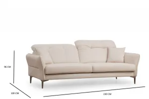 Hanah Home Třímístná pohovka Costor 230 cm krémová