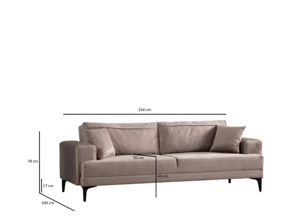 Trojmiestna pohovka Astana 3 Seater - Beige