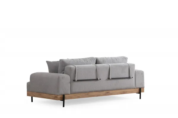 Trojmiestna pohovka Eti Oak 3 Seater -Grey