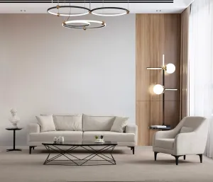Hanah Home Křeslo Astana ecru/černé
