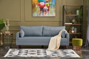 Hanah Home Třímístná rozkládací pohovka Bella 208 cm modrá