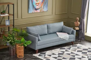 Hanah Home Třímístná rozkládací pohovka Bella 208 cm modrá