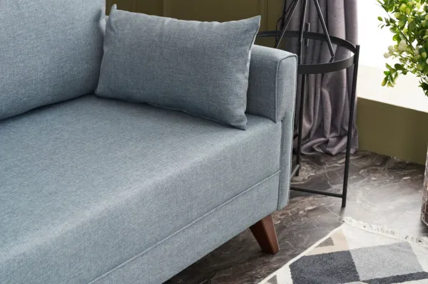 Hanah Home Třímístná rozkládací pohovka Bella 208 cm modrá