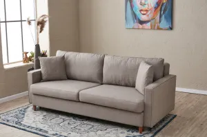Hanah Home Třímístná rozkládací pohovka Eva 210 cm béžová